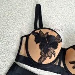 ست اسفنجی مشکی طرح گلدار - تصویر 3